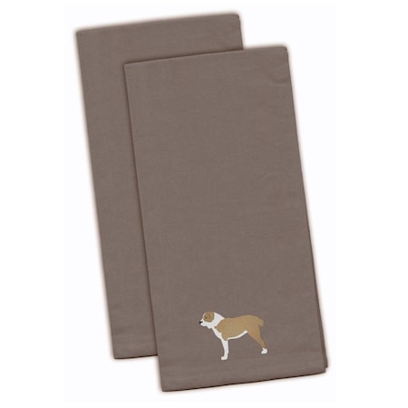 Carolines Treasures Central Asian Shepherd Dog Gray Embroidered Kitchen Towel BB3428GYTWE